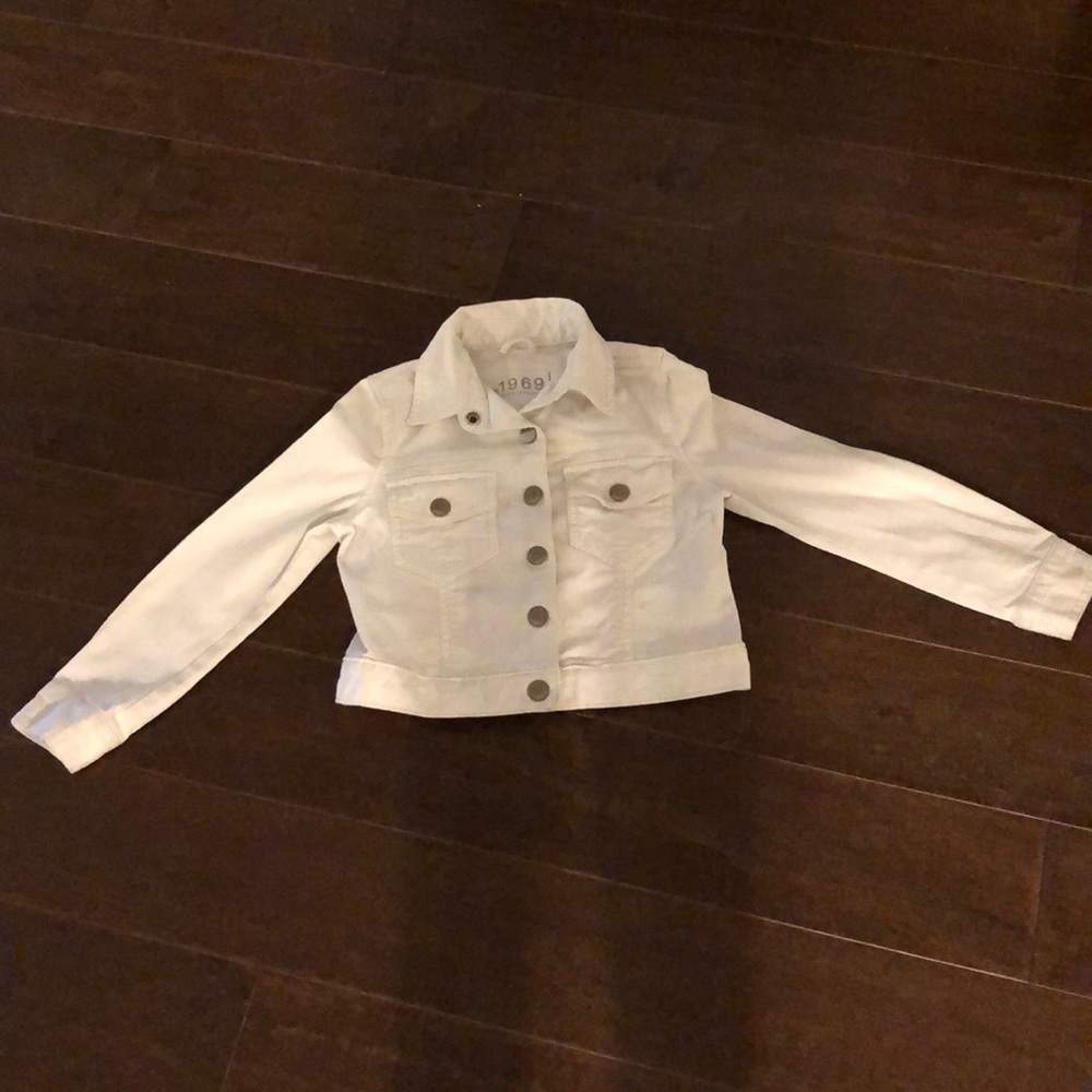 Girls Gap White Denim Jacket